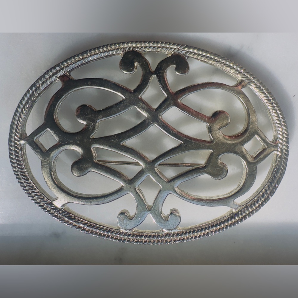 Elegant Silver Brooch